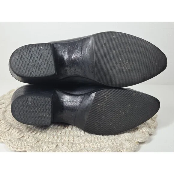 Lucchese Handmade 1883 Women's 8B Black Scalloped Cowboy Boots Western Rodeo EUC - Picture 14 of 16